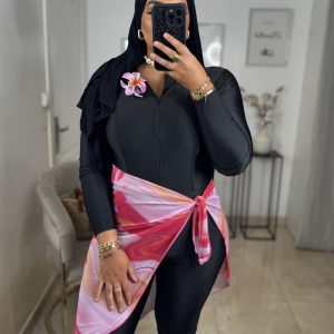 Burkini paréo ( Rose )