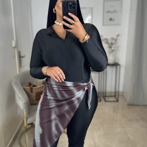 Burkini paréo ( marron )